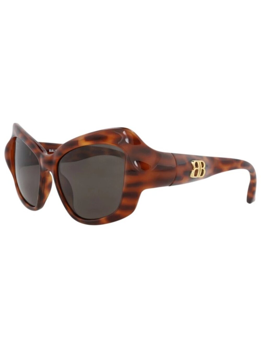 New Balenciaga Women's Sunglasses Cat Eye Bio Injection Frame Havana Havana Grey